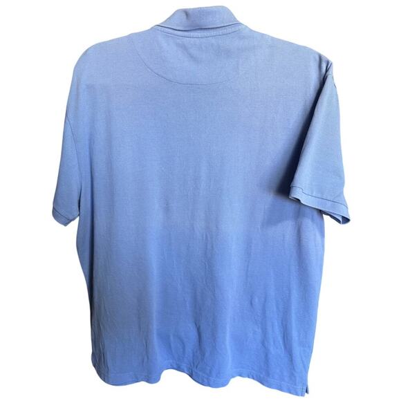 Vilebrequin Turtle Embroidered Polo Shirt Tencel Short Sleeves Blue Size XL - Picture 6 of 10